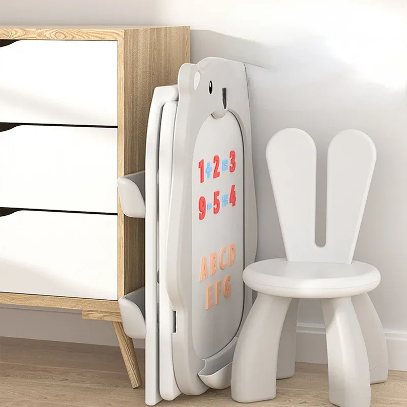 Çocuk mobilyaları ev tozsuz oda masaları manyetik grafiti çocuk masası katlanır tasarım küçük masa çevre