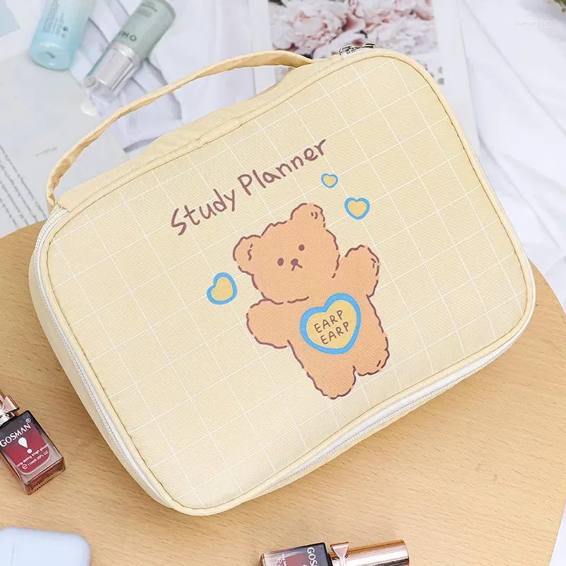 Storage Bags Travel Portable Makeup Bag Large Capacity Cosmetic Brushes Cartoon Waterproof Toiletries Organizer Toiletry Kits