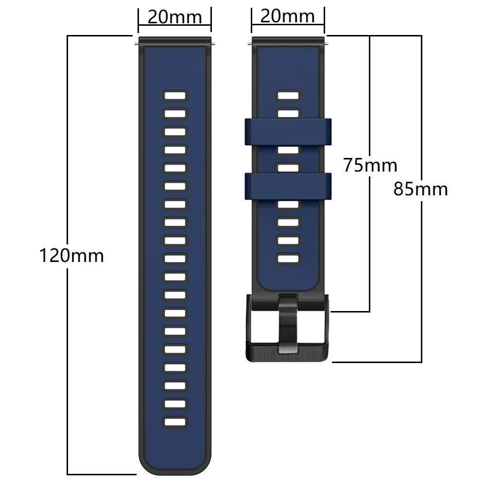 Brans de remplacement de 20 mm pour Xiaomi Amazfit GTS 4/2 Mini Wriststrap Silicone Amazfit GTS 3 GTS2 2E Bip Bracelet Smart Bracelet