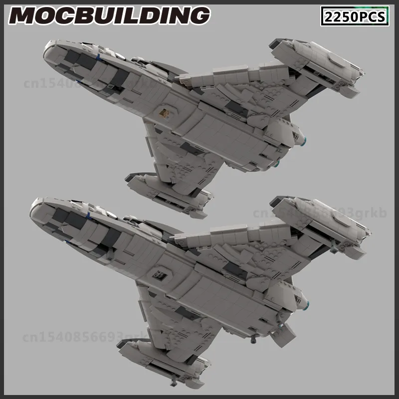 MOC Build Block Space Star Starfighter Battleship Shuttle Model DIY Cegły Zabawki Zabawki Świąteczne prezent urodzinowy
