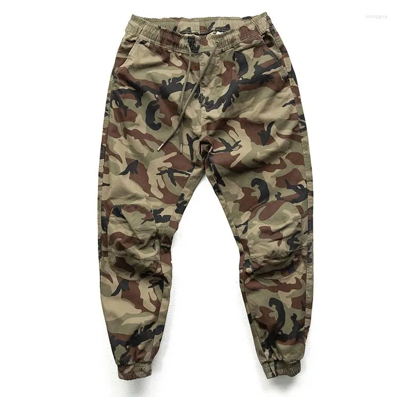 Pantalon pour hommes Camouflage Camouflage Jogger pour hommes pour les hommes American rétro patch à la mode micro-élastique confortable