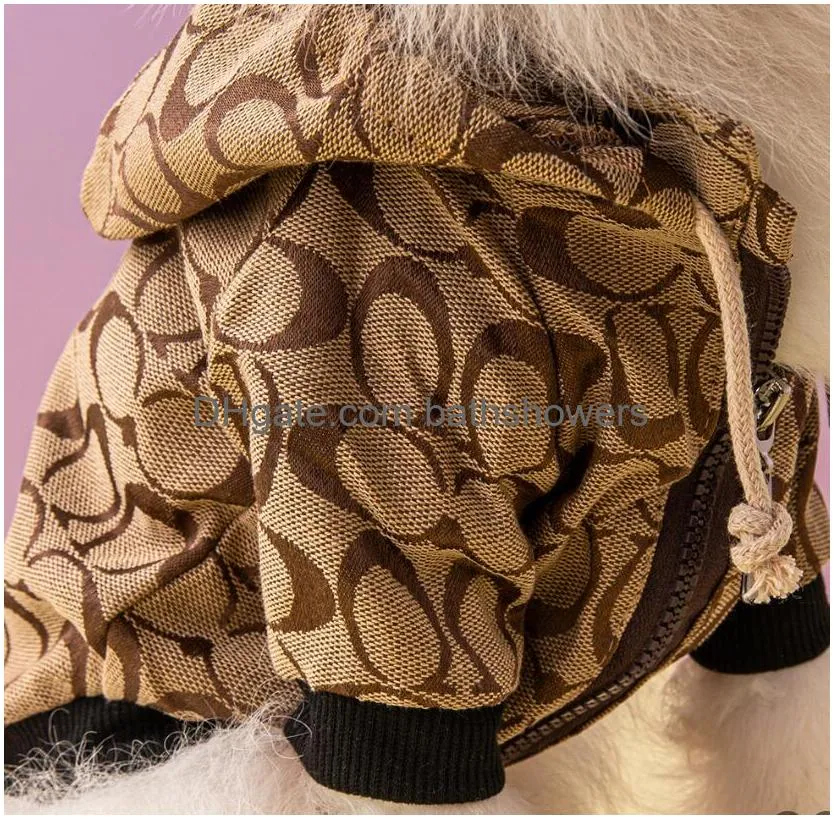 Designer Dog Apparel Dog jacket with lining Circular pattern Puppy Clothes For Teddy Schnauzer corgi small Dog