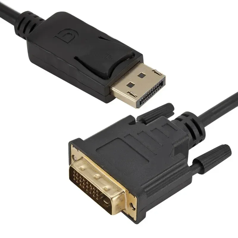 ANPWOO DP vers DVI Adapter Cable DisplayPort To DVI 24 + 1 Câble adaptateur 1,8 mètres 1080p Connecteur OEM OED.