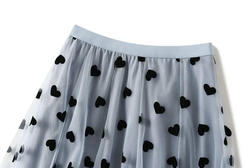 ★SHAKIRI★2-WAY POLKA DOT TULLE SKIRT (NAVY)★韓国送料込 DHgate.com:Korean Chic Tulle Midi Skirt - Sweetheart Mesh