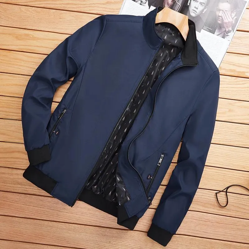 Jackets masculinos Moda e casacos de casacos Jaqueta -bombardeiro 2024 Autumn Men Blue Cargo ao ar livre Roupas casuais streetwear