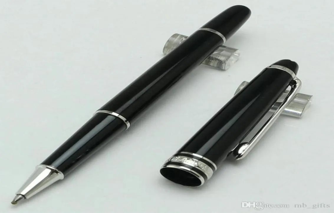 Limited Edition Black Resin Series Silver Trim Classique Mt Ballpoint Penfountain Pen voor schrijven7956158