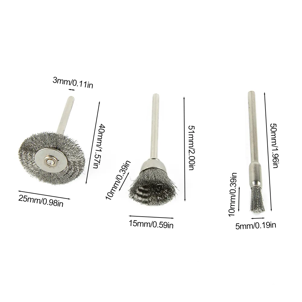 Drill Brush BE-TOOL Wire Brushes, Steel Wire Brush Steel Wire Brush Polishing Wheels Set Kit For Rotary Tool Brosse Pour Perceuse - Foto 11