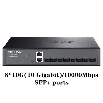 Schakelt TPLINK TLST5008F 10 Gigabit -schakelaar All 8*10000Mbps 3Layer Network Management 10GBE 10G 10GB 10GBPS SFP+PORTS