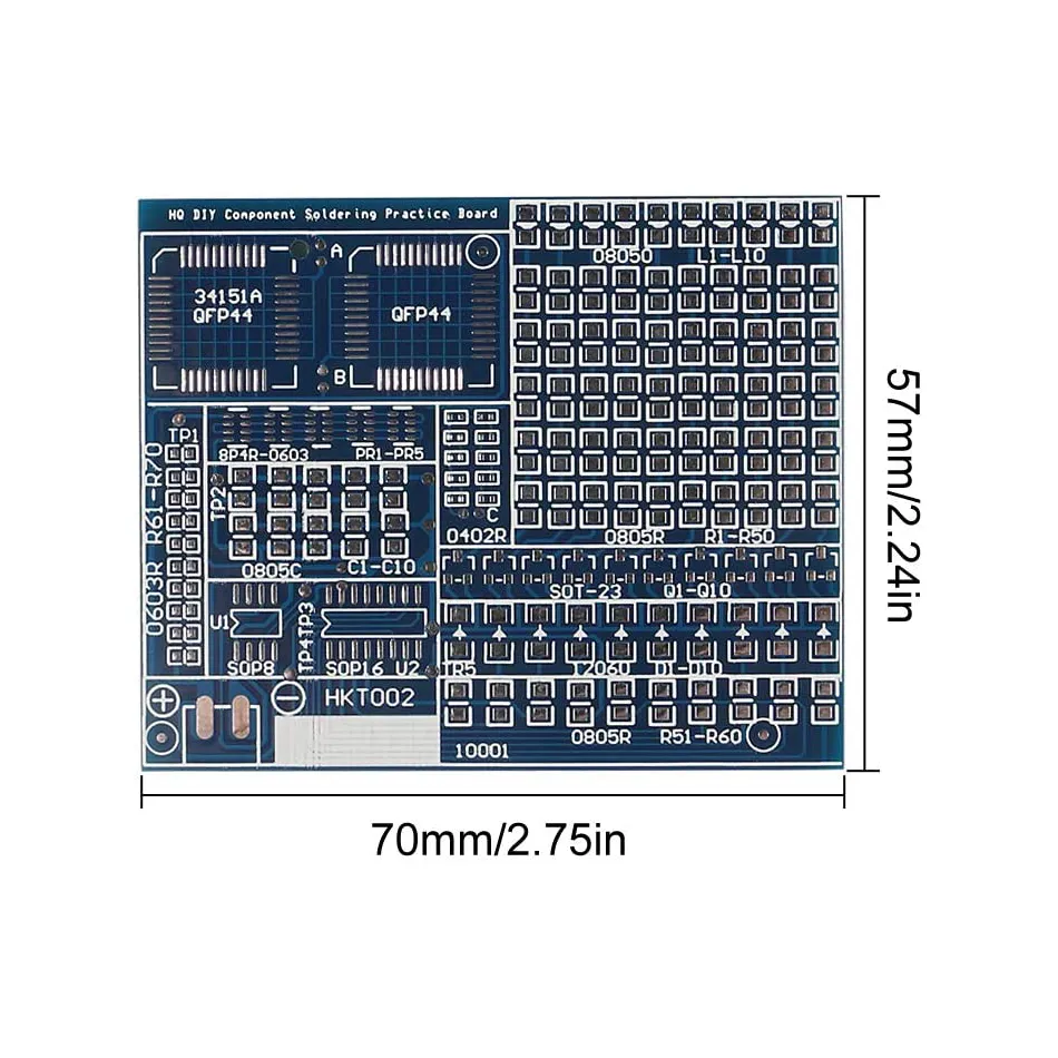 SMD Composant Welding Practice Board DIY Kit Skill Training Board LED Transistor Set Practice