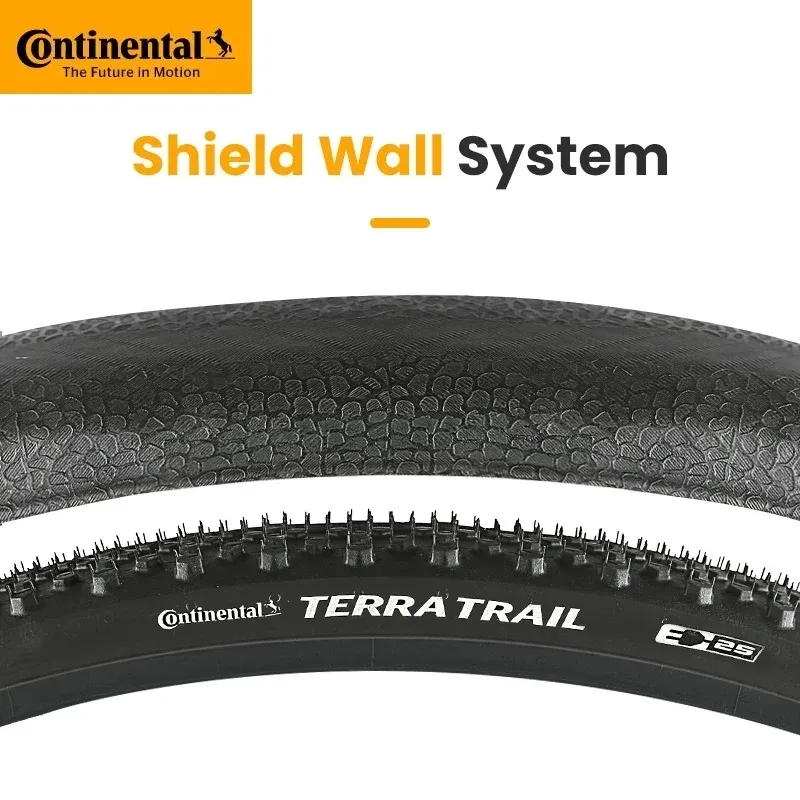 Continental Terra Trail 700x35C/40C 27.5 MTB Yol Bisikleti Çakıl Lastik Teli Lastik E25 Shieldwall Sistemi PureGrip Bileşik Katlama yok