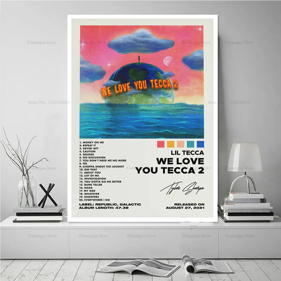 Tecca 2 ヒップホップ音楽アルバムカバーポスタープリント壁アート絵画写真ギフトルーム家の装飾を￥3,793 | DHgate, image size:960x960