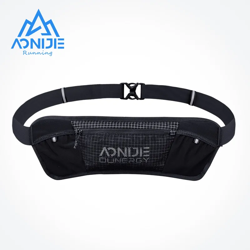 Aonijie W8110 Lätt sportmidja påse som kör bälte Fanny Pack Fit For Midjistlinjen 58-130 cm Ficka kan hålla 170 ml vattenflaska