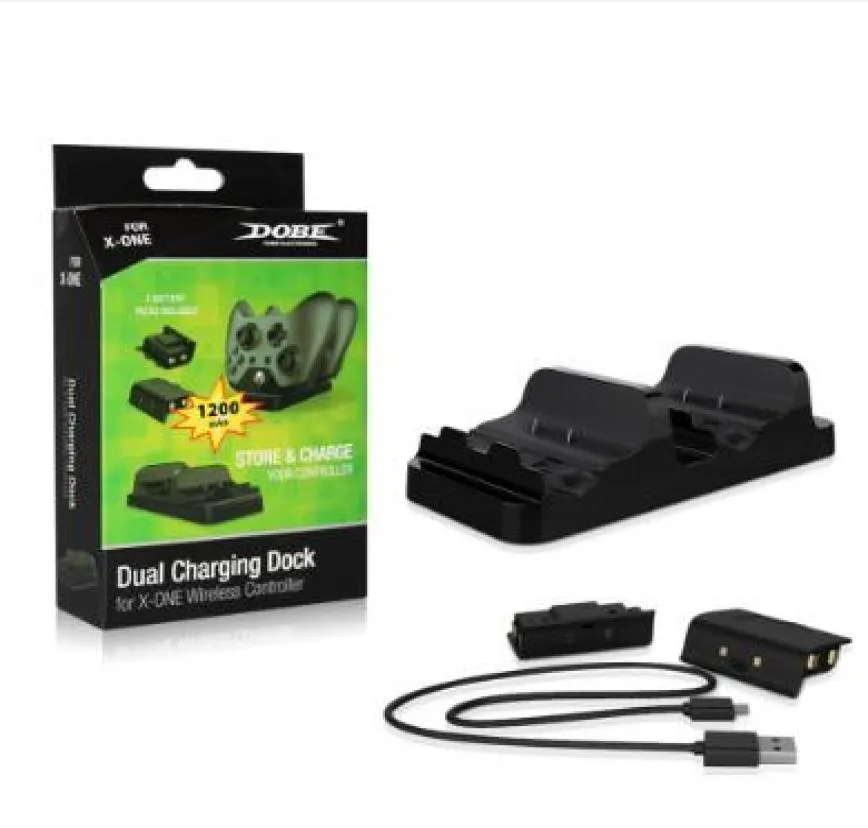 Dual Lading Dock Station Ersatz Akku für Xbox One Slim S X Wireless Controller Ladegerät USB -Kabel LED -Indikator Li8577718