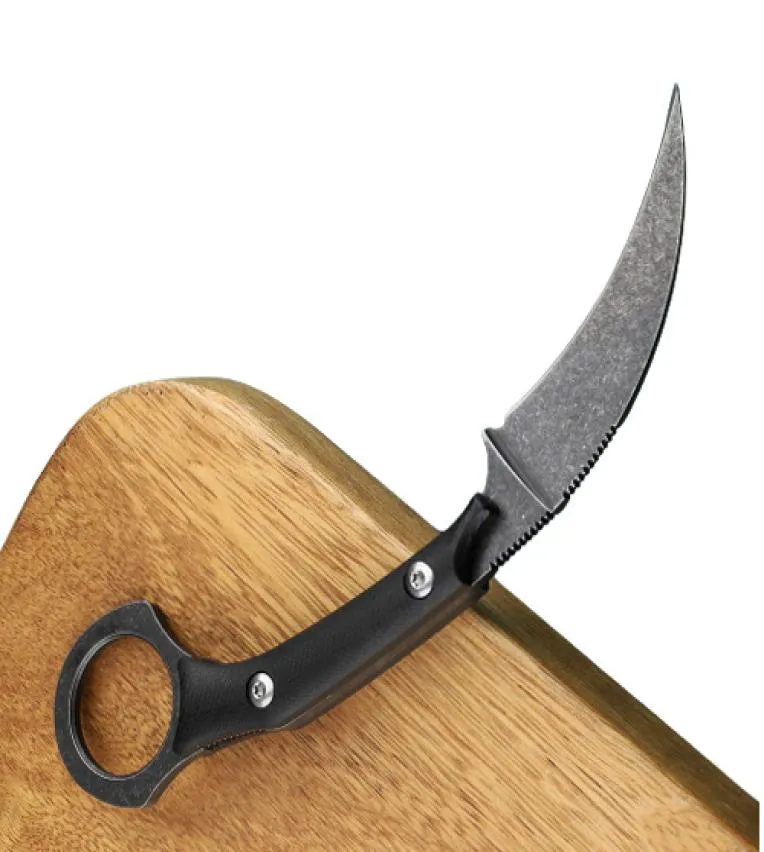D2 coltello in acciaio g10 gestire l'utilità di autodifesa da campeggio all'aperto coltelli militari tattici EDC Sopravvivenza Caccia CS GO 7876057
