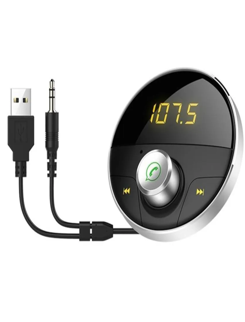 Car Bluetooth Aux HandsFree Car Kit 3,5 мм Jack o MP3 -плеер беспроводной FM -передатчик Auto Discoverer7205613