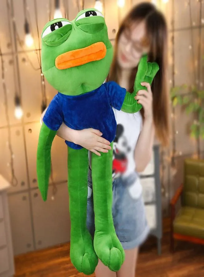 5090cm à grande taille pepe la collection de mèmes de grenouille triste grenouille se sent bien homme peluche toys softs farfed animaux poupées donoS6015698