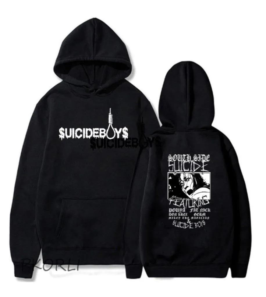 Mens Hoodies Sweatshirts Vintage Suicideboy Hooded SweatShirt Men Women Harajuku Grey Day Rapper Hip Hop Streetwear Pullover Cloth2123411