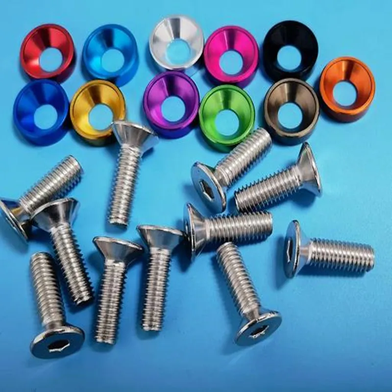 Goobetter M2 M2.5 M3 M4 M5 Countersunk Head Bolt & Washer Set – Anodized Aluminum