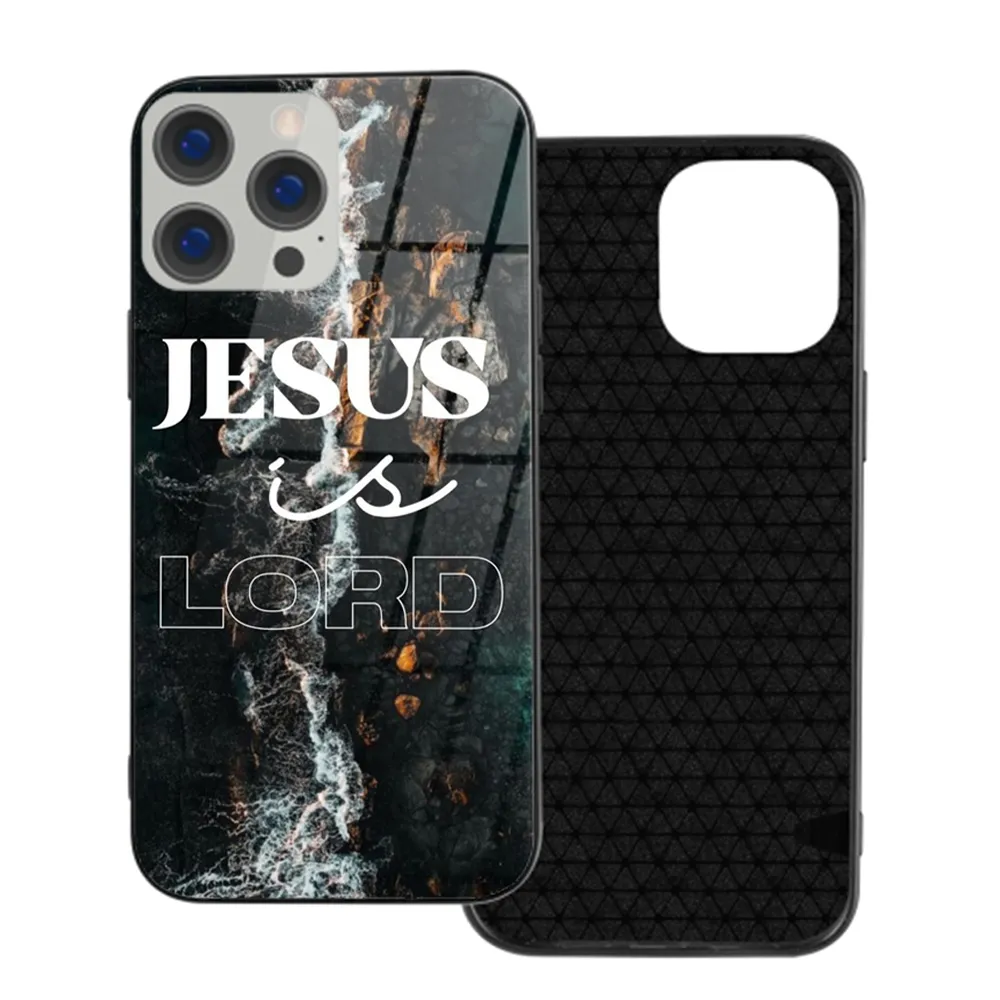 Pour iPhone 15 God Jésus Pray Case de téléphone en verre trempé pour iPhone 13 14 11 12 Pro 8 7 15 Plus x 14 Pro Max SE XR XS MAX COVERS