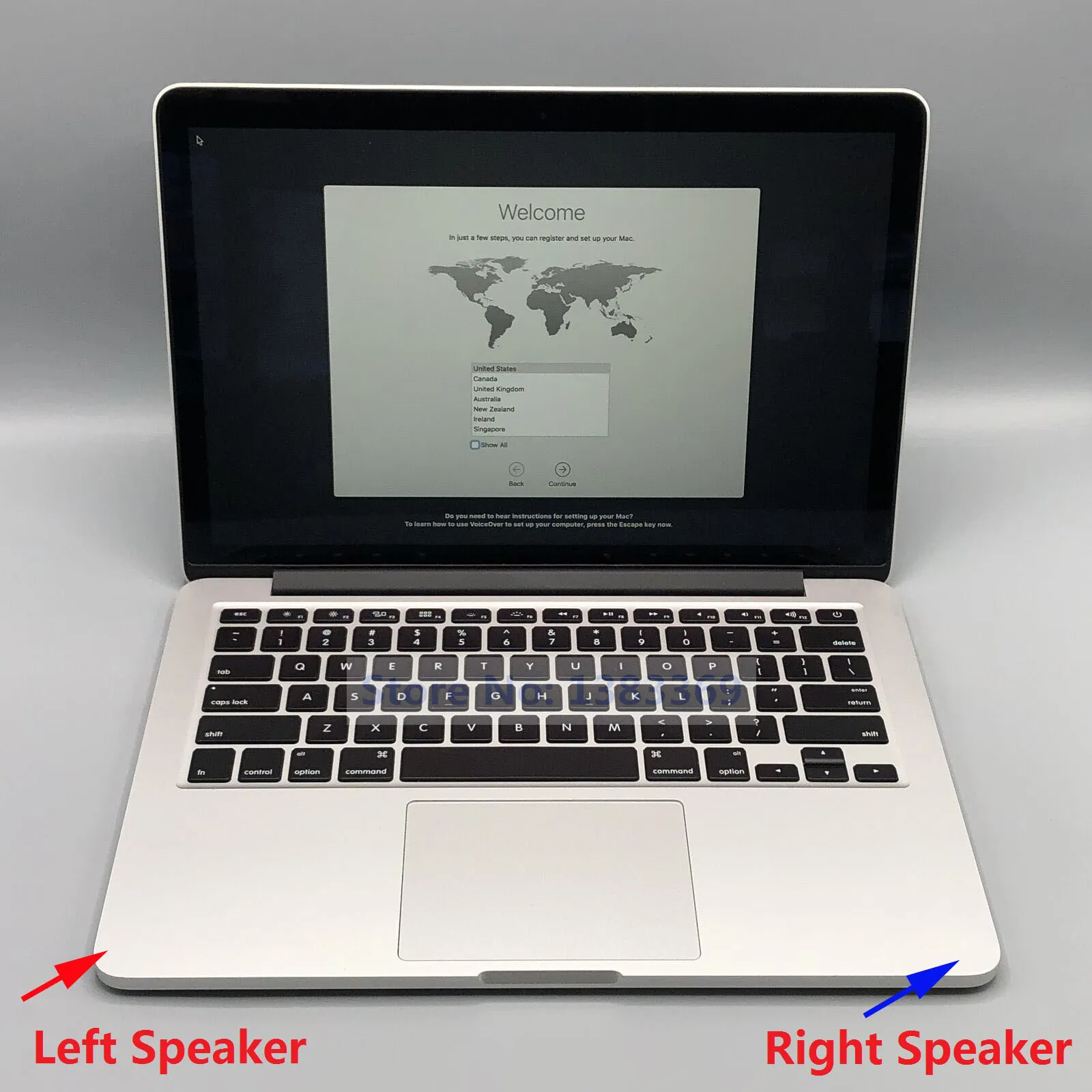 nigudeyang新しい交換923-0224 609-0359 MacBook Pro 13 "Retina A1425の左右内部スピーカー2012年初頭2013年初頭