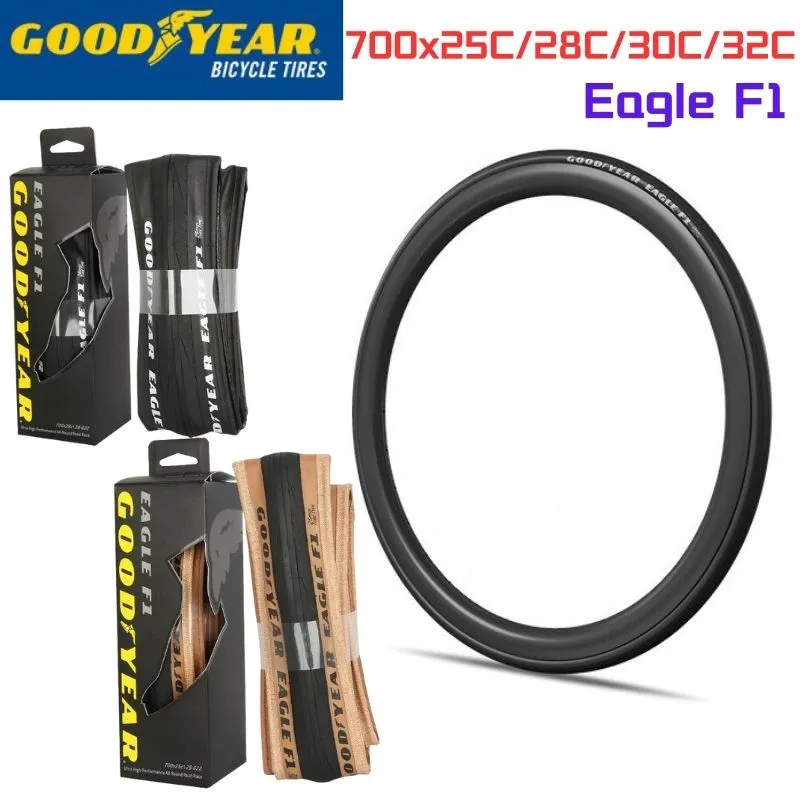 Goodyear Tire Eagle F1 700x25/28C/30C/32C Bike da strada da 120 TPI Tubeless/tubo Bicycle Pneuma