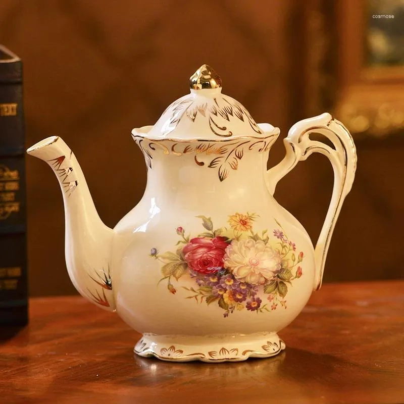 Teaware Sets 15pcs Yolife British Royal Ceramic Ivory Porcelain Coffee Tea Cup Tray Teapot Pot Jug Kettle High Service