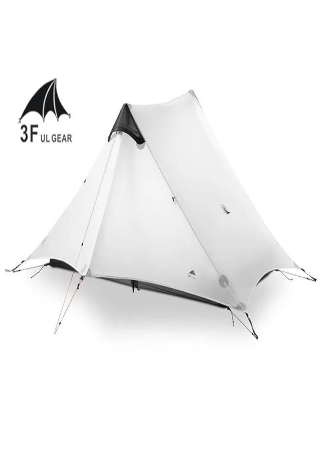 Lanshan 2 3F UL Gear 2 Osoba 1 osoba Outdoor Ultralight Camping Tent 3 sezon 4 sezon Profesjonalny 15d Silnylon Rodless Tent T19903399
