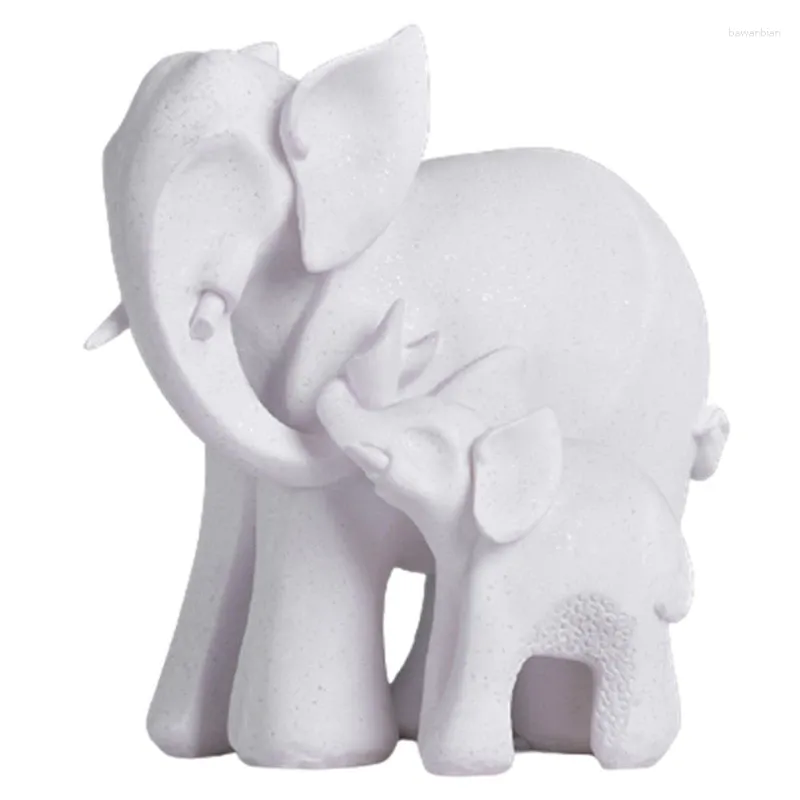 Dekoratif figürin heykel kumtaşı anne ve oğul fil reçine el sanatları ev dekorasyon süsleri masaüstü hediyeler
