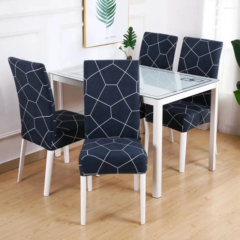 Cubiertas de silla la cubierta estampada 3D elástica spandex slip -slip -slip taburetes de cocina streats asiento de banquete