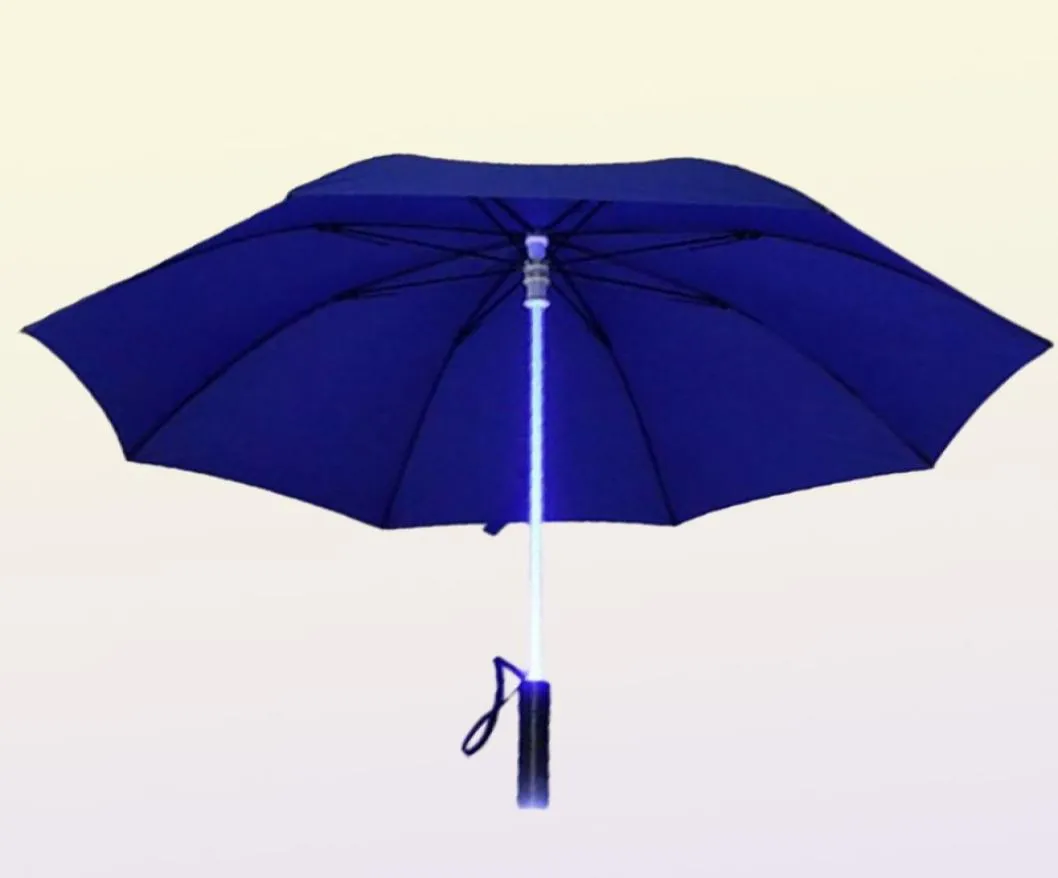 Umbrellas LED Light Saber Up Umbrella Laser Sword Golf Changing On The ShaftBuilt In Torch Flash 20218364492