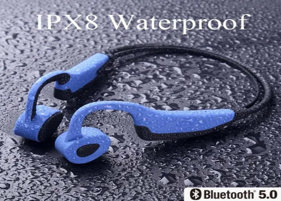 K7 Bluetooth Earphones Wireless Earbuds IP68 Waterproof MP3 Swimming Sport Headset Bone Conduction Headphones Run Diving with Micr2264315