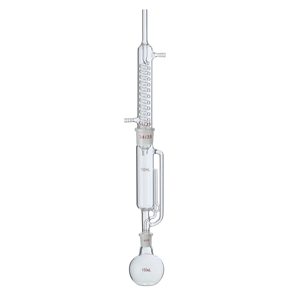 Extracteur de Soxhlet Trois pièces SETS Serpentine 60 ml-1000 ml Extracteur de graisse Expérience chimique Démonstration d'enseignement de l'instrument