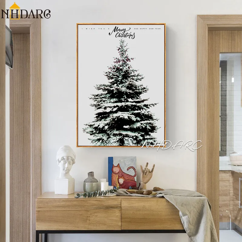 Arbres de Noël toile affiche imprime