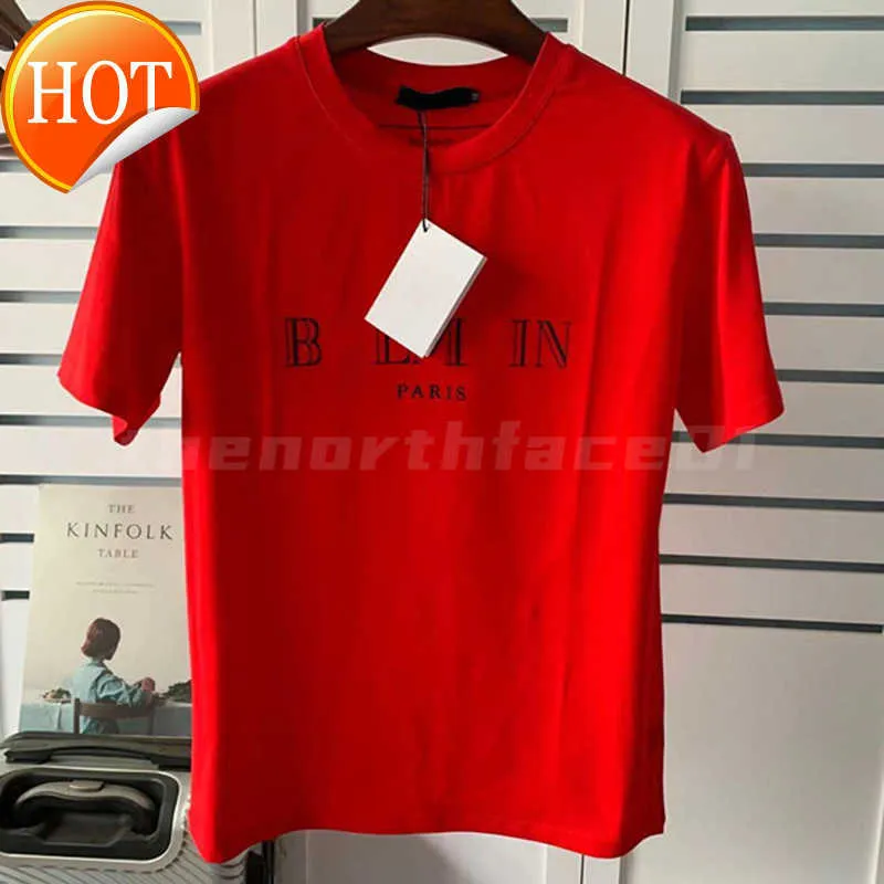 Mens Designer T Shirt Black Red Letter printed shirts Short Sleeve Brand Designer Top Tees Asian Size S-XXL sm