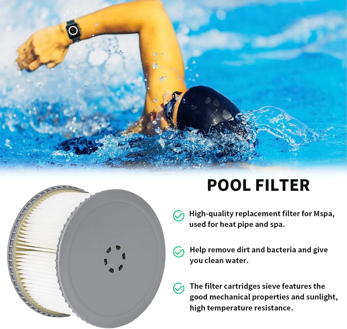 Voor MSPA -filters MSPA FD2089 K808 MDP66 Camaro Blue Sea Elegance Hot Tub Spa Cartridges Retail + Groothandel Beschikbaar filter