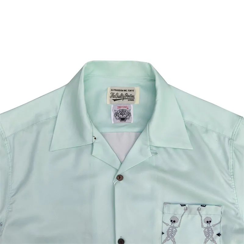 WACKO MARIA Spider Hawaii Short-Sleeve Lapel Button-Up Shirts for