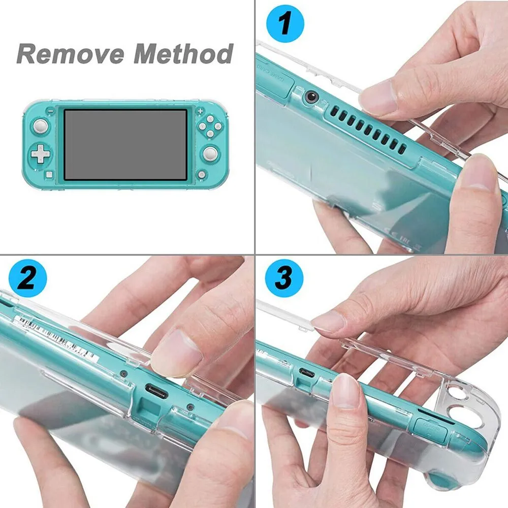 Pour le commutateur Nintendo Couvre-boîtier de protection transparent léger PC à choc dur, protéger la coque Nintendo Switch Lite Accessoires