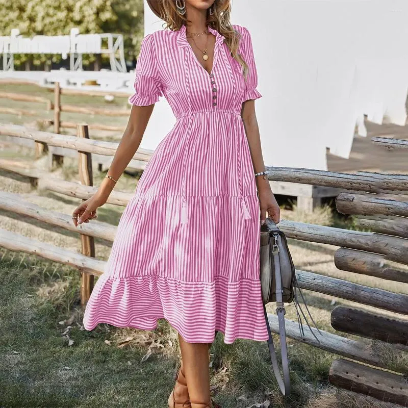 Party Dresses Elegant Pink Dress For Women Robe Y2K Up Office Lady Gown Holiday Outfit Fashion Streetwear Female Clothing Vestidos