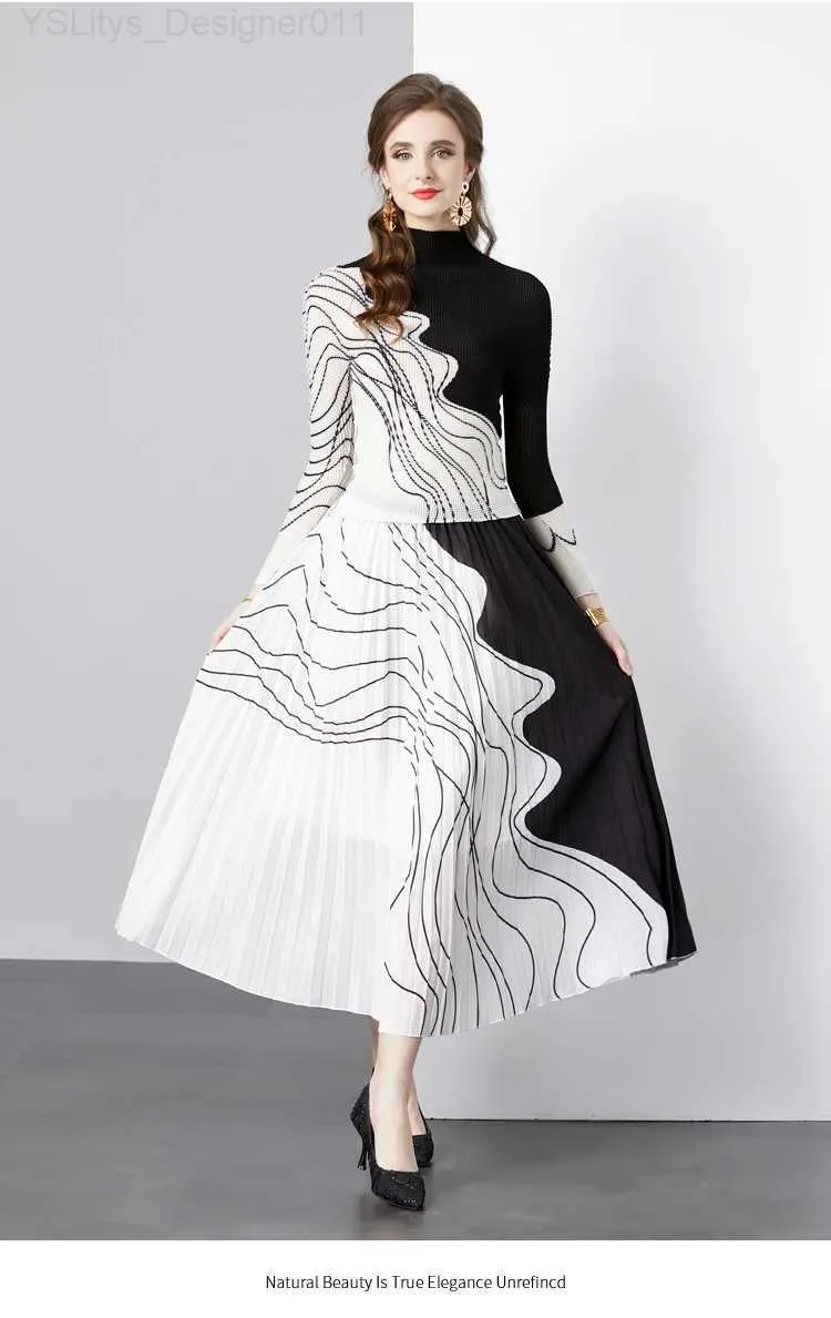 Basic Casual Midi Dress Miyake Handmade Pleated Fur Jersey Dress with Short  Sleeves for Autumn from Dhgate Basic & Casual Dresses - price 37.98