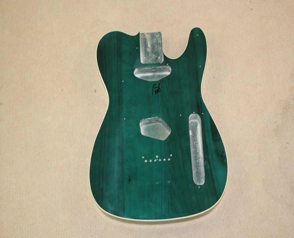 Special Transparent Green Electric Guitar Body With Body Binding Can anpassas som din begäran9507235