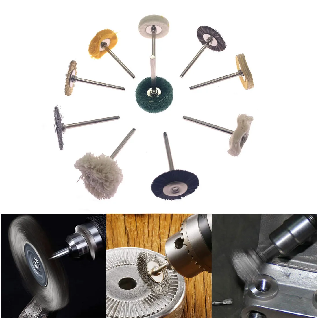 Проволочное колесо стальные щетки ручка полировочная щетка инструменты для сварки металлической поверхности.