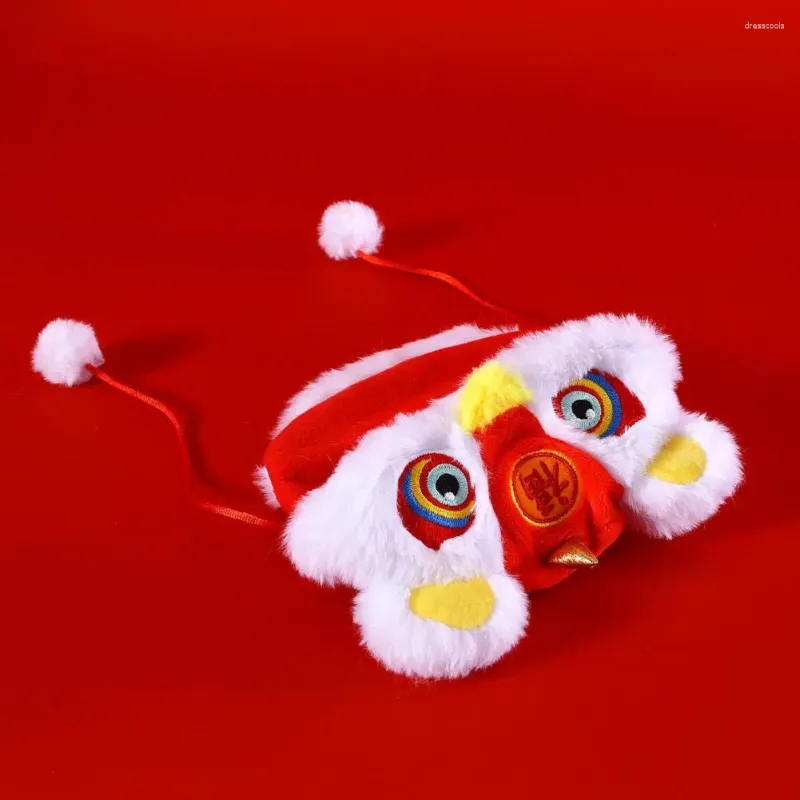 APPACILER DOG VACLE PET pour habiller le design de dessin animé de style chinois en peluche douce lion dance dance dance chiens de chiens célébration