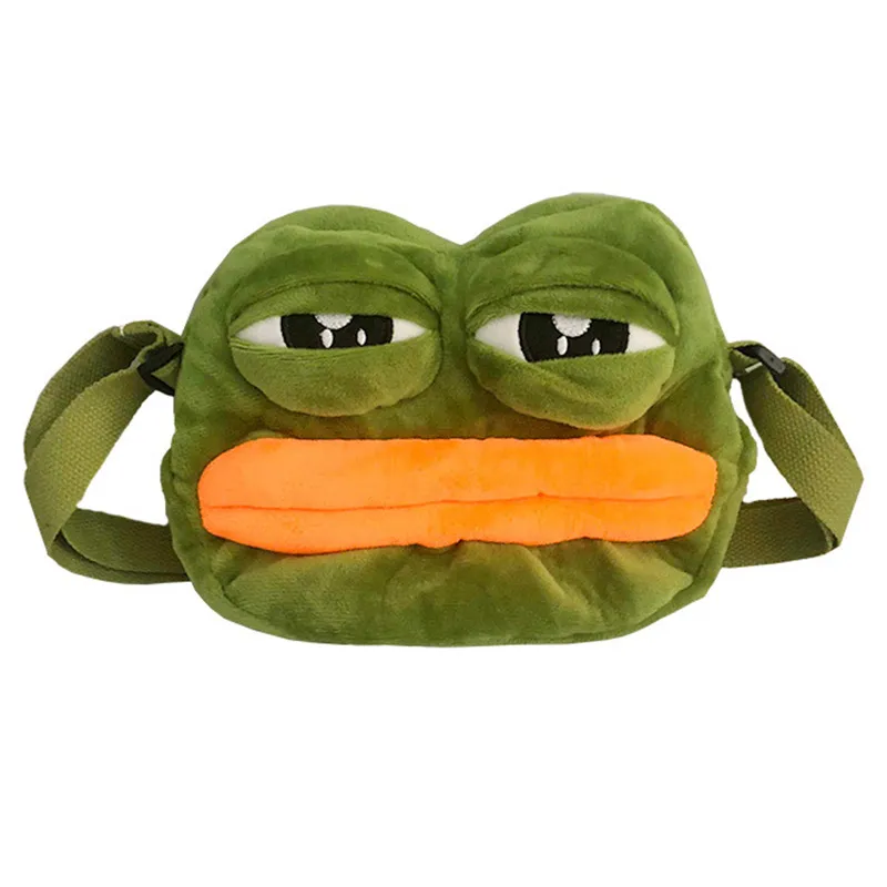 Animal Plush Backpack: Cute Frog Design Stuffed Toy Backpack For