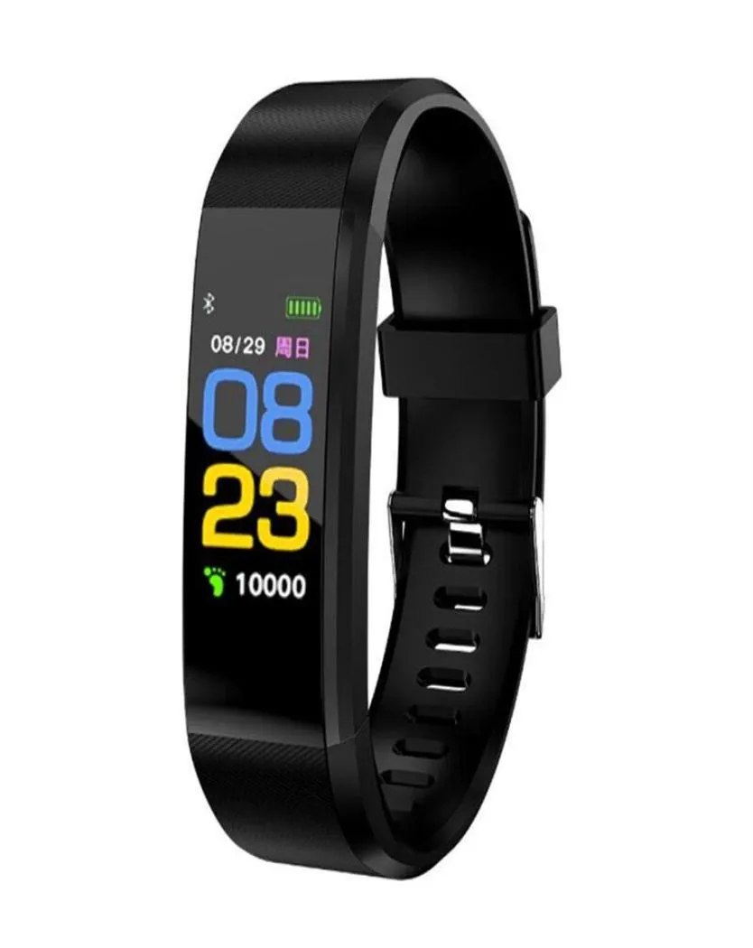 115plus bilezik kalp atış hızı kan basıncı akıllı bant fitness izleyici akıllı bant bilekliği fitbits için wristbands220z6296916