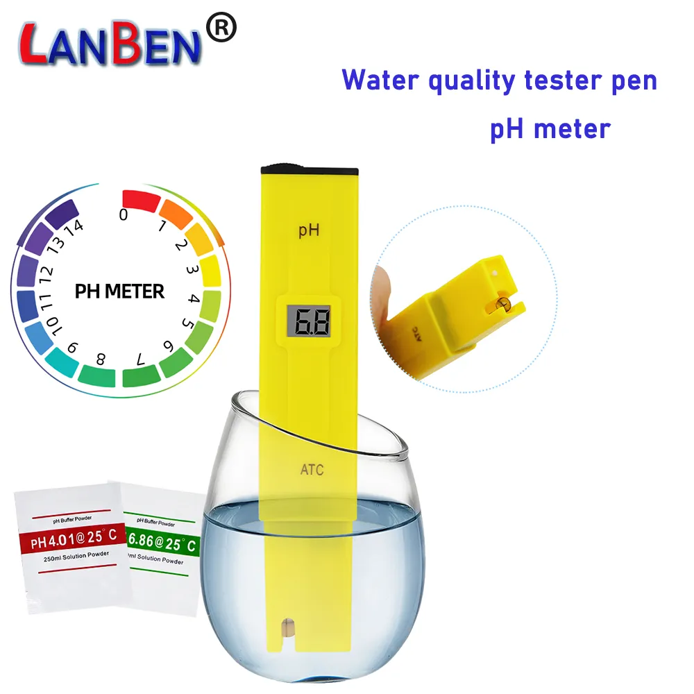 PH METER DIGITAL PH TESTER TESTRES DE QUALITÉ DE L'EAU ACIDIA