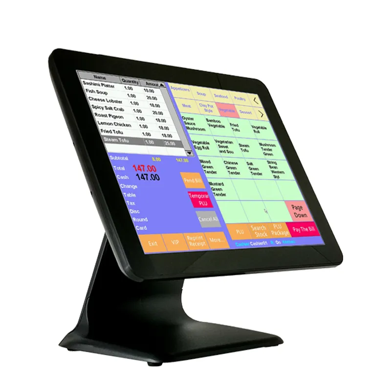 15 Inch Touch Screen All In One POS System with Thermal Printer 250mm/s ...