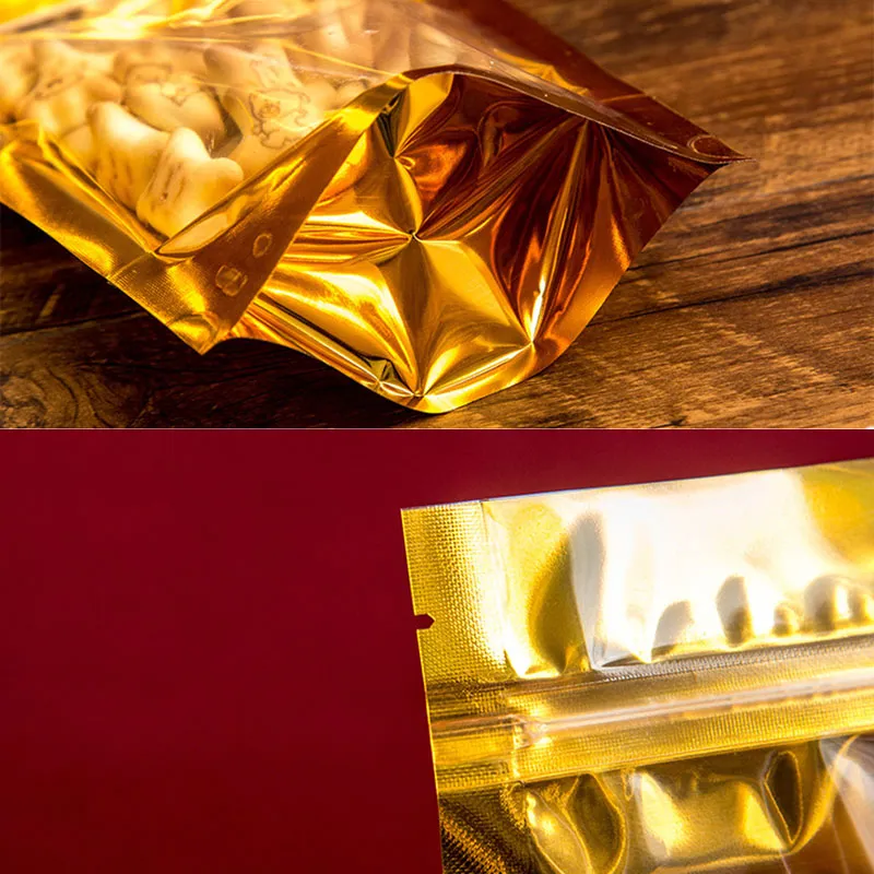 100 Gold Chocolate Foil Wrappers With Thank You Stickers - DIY Candy Bar Packaging For Gifts (4x4 Inch)