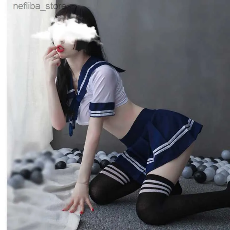 Sexy falda lencería erótica babydoll papel ven mujer y cosplay enfermera dent uniforme colegiala de colección erótica venga mini falda vestido l410