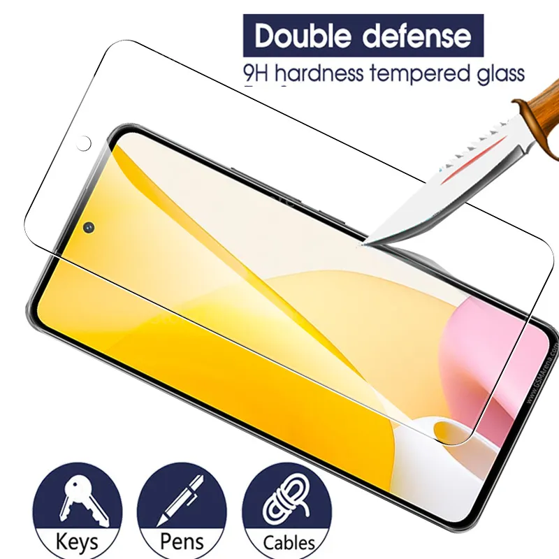 Case de verre de protection pour Xiaomi 12 Lite Xiaomi12 Xaomi Mi 12lite MI12 Light 5g Temperred Glass Protector Film Cover 6.55in