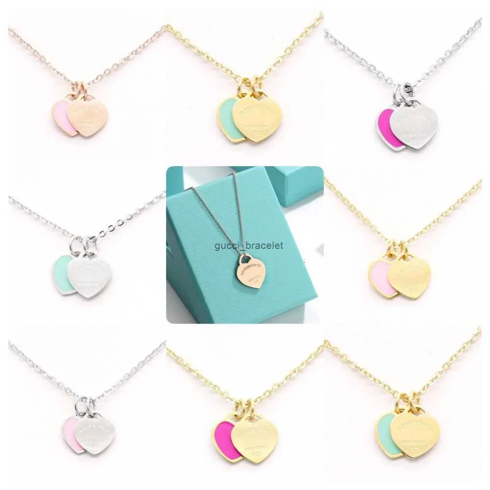 Womens Heart Necklaces Necklace Designer Jewellery Chains Pendant Stainless Steel Charm anniversary Gift for Women Gold Plated Isms